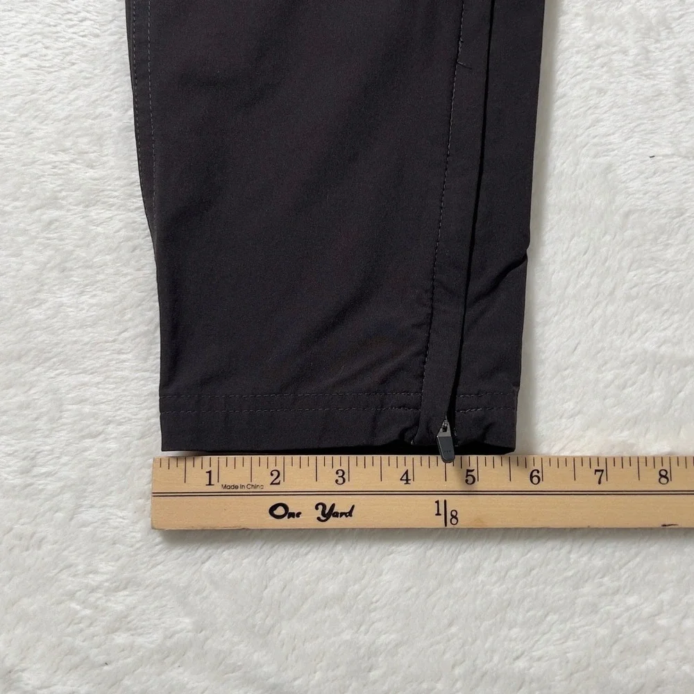 Patagonia Skyline Traveler Pants Women Sz 12 Black Ankle Zip Hiking Outdoor